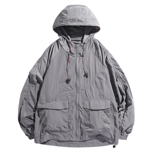 防晒衣男士夏季轻薄款户外连帽骑行服潮牌港风冰丝外套2350-P33图片