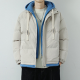 2026新款连帽棉衣男士假两件加厚棉袄情侣款百搭面包服M062-P70，男装棉衣，星座1403B