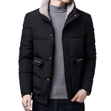 冬季男士外套毛领棉衣修身潮流保暖休闲棉服翻领短款棉袄828-P70，男装羽绒服，星座1403B