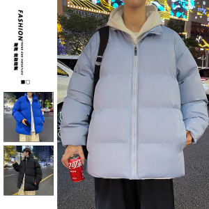 冬季男士韩版立领宽松港风面包服棉衣情侣款加厚外套2208-P42图片