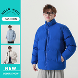 冬季男士韩版立领宽松港风面包服棉袄情侣款加厚外套2208-P42，女装短外套，星座1403B