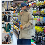 冬季保暖棉衣外套男潮流连帽棉袄大码宽松男加厚面包服2819-P72，男装棉衣，星座1403B