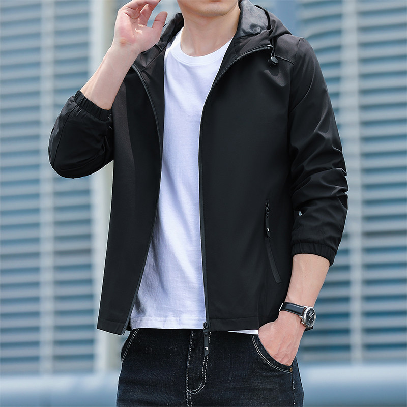 春秋男连帽休闲时尚潮流宽松夹克外套男士上衣1208-P35，男装夹克，星座1403B