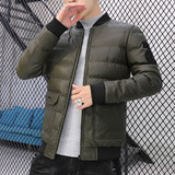 冬季男士棉衣短款外套修身羽绒棉服棒球领加厚PU皮棉衣826-P75，男装棉衣，星座1403B
