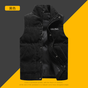 新马甲男秋冬青年立领灯芯绒加厚保暖背心外套M-6XL2022-P45,服装穿搭福州图片