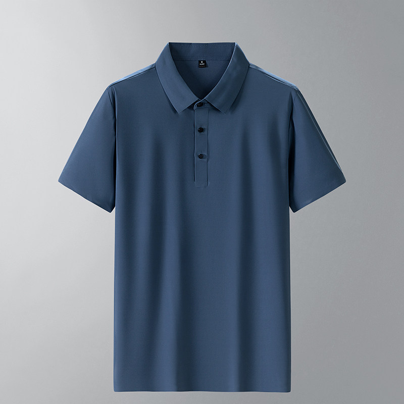 直播polo衫夏季新款高品质男士翻领冰丝T恤商务休闲短袖T331-P35,男装Polo衫,星座1403B