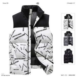 秋冬立领男士棉服外套男装马甲保暖马夹休闲棉衣背心上衣MJ99-P35图片