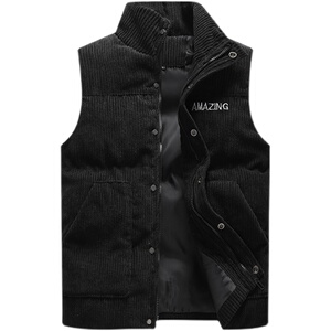 新马甲男秋冬青年立领灯芯绒加厚保暖背心外套M-6XL 2022-P45图片