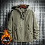 冬季新款男士字母刺绣连帽休闲夹克外套JK802-1-P50大码元，男装夹克，星座1403B