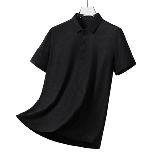 夏季高品质冰丝无痕锦纶冰丝T恤男Polo衫纯色翻领上衣T777-P40图片