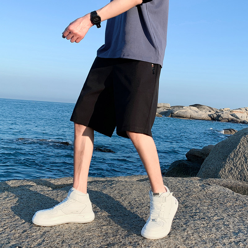 海边2023夏季日系五分裤男士短裤中腰休闲沙滩裤青年DK288-P15，男装休闲裤，星座1403B