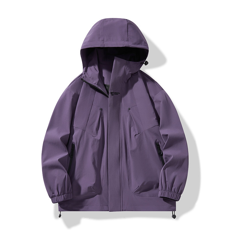 2024春季新款冲锋衣男潮牌宽松连帽登山服工装夹克外套2373-P55,商品下架区,星座1403B