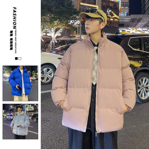冬季男士韩版立领宽松港风面包服棉衣情侣款加厚外套2208-P42图片