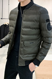 冬季男士棉衣短款外套修身羽绒棉服棒球领加厚PU皮棉衣826-P75，男装棉衣，星座1403B