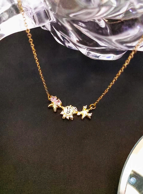 思慕琦铜太钢圆珠链女海星项链