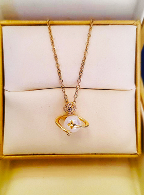 思慕琦仿珍珠太钢圆珠链女项链