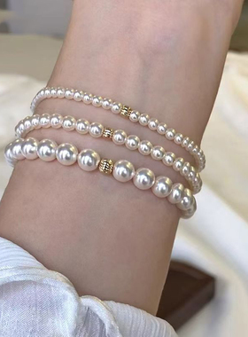 思慕琦女仿珍珠气质正圆手链