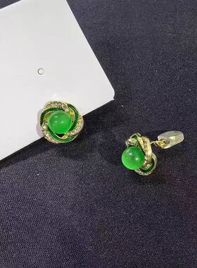 思慕琦猫眼石无耳洞甩不掉耳夹