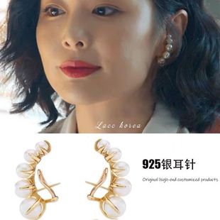 陈书婷大嫂同款耳饰狂飙小众潮珍珠耳环2023新款气质复古耳饰耳钉