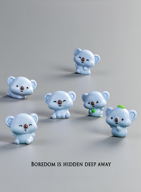 工位觉醒！抗困考拉打工天团治愈电脑桌面工位办公桌小摆件装饰品