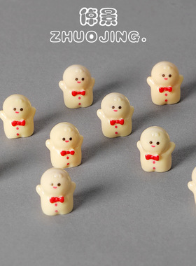 卡通迷你姜饼人 苔藓微景观摆件 多肉DIY配饰植物树脂装饰配件