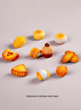 真日式美食面包食玩微景观创意娃娃屋装饰品配件微缩迷你小摆件