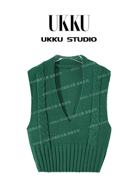 【UKKU STUDIO】修身型潮流极简风背心针织毛衣313256