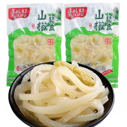 渝媳妇80克山椒猪皮重庆特产山椒水晶猪皮大袋辣肉皮小吃开袋即食