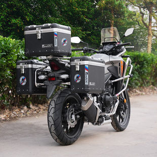 适用本田NX400三箱边箱尾箱护杠保险杠铝合金箱摩旅改装配件加厚