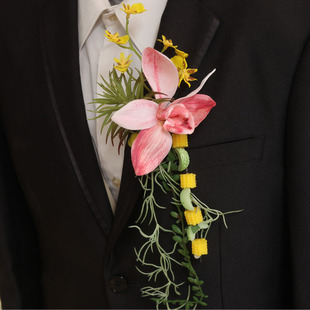 玉米蕙兰密瓜新郎新娘结婚胸花婚礼父母全套家人仿真襟花伴郎伴娘