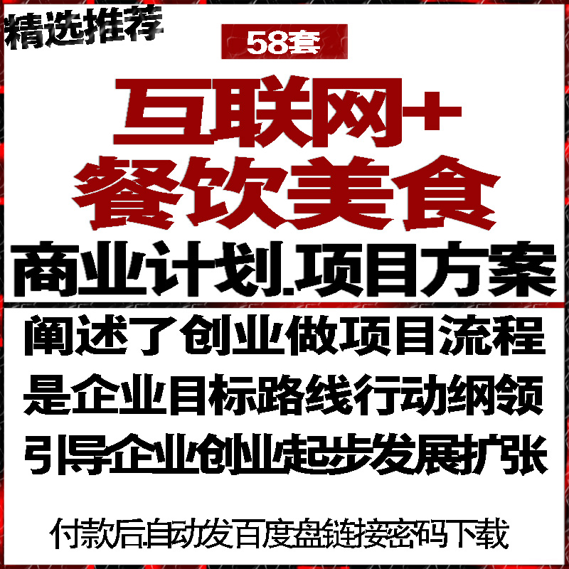 餐饮美食品互联网络网站店APPO2O电商业创业计划策划书可行性方案