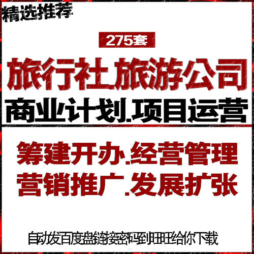 旅行社旅游公司网络投资创商业计划书经运营管理推广促销活动方案
