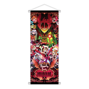 地狱客栈周边挂画布海报挂毯二次元海报装饰画卷轴宿舍画报