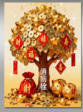 消防栓贴纸消火栓使用方法标识贴画遮挡装饰消防箱电箱贴墙贴Y318