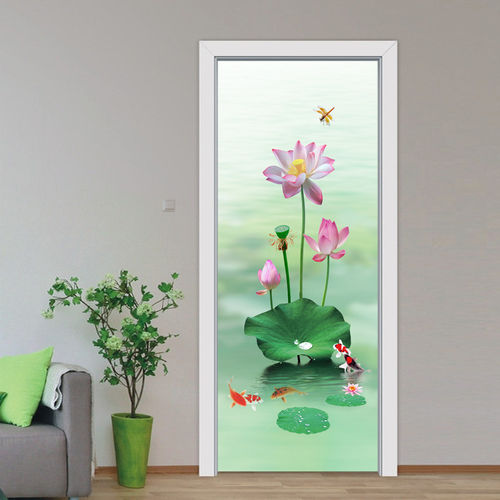 定制门贴纸整张木门翻新自粘卧室门厨房玻璃门装饰贴膜墙贴画q223