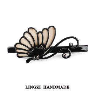 法式优雅醋酸蝴蝶横夹弹簧夹个性发饰发夹顶夹碎发夹小号发量少用