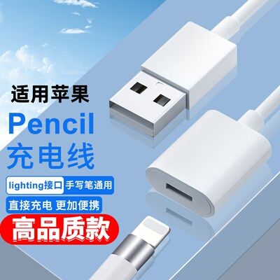 适用Apple Pencil手写笔充电线苹果ipad pro一代触控笔配件转接头