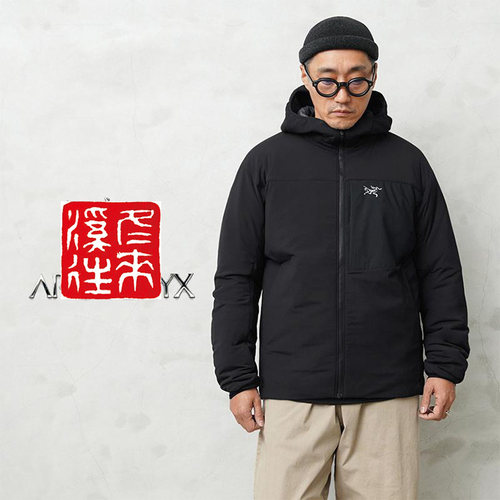 始祖鸟户外轻薄带帽保暖棉服