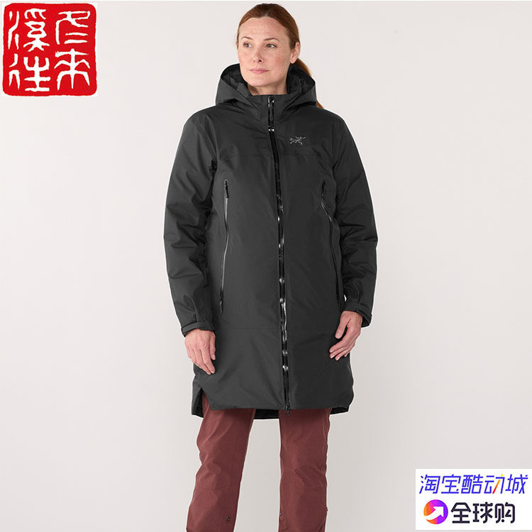 始祖鸟女防风雨保暖派克羽绒衣