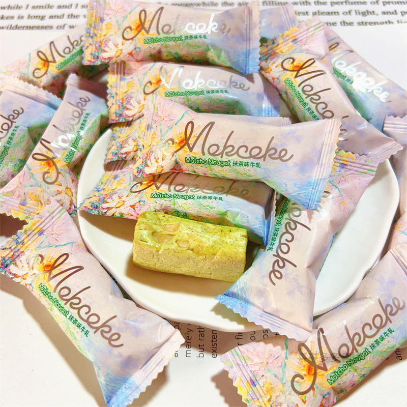 mokcoke莫可卡抹茶味牛轧糖小清新风高颜值结婚喜糖小红书推荐糖