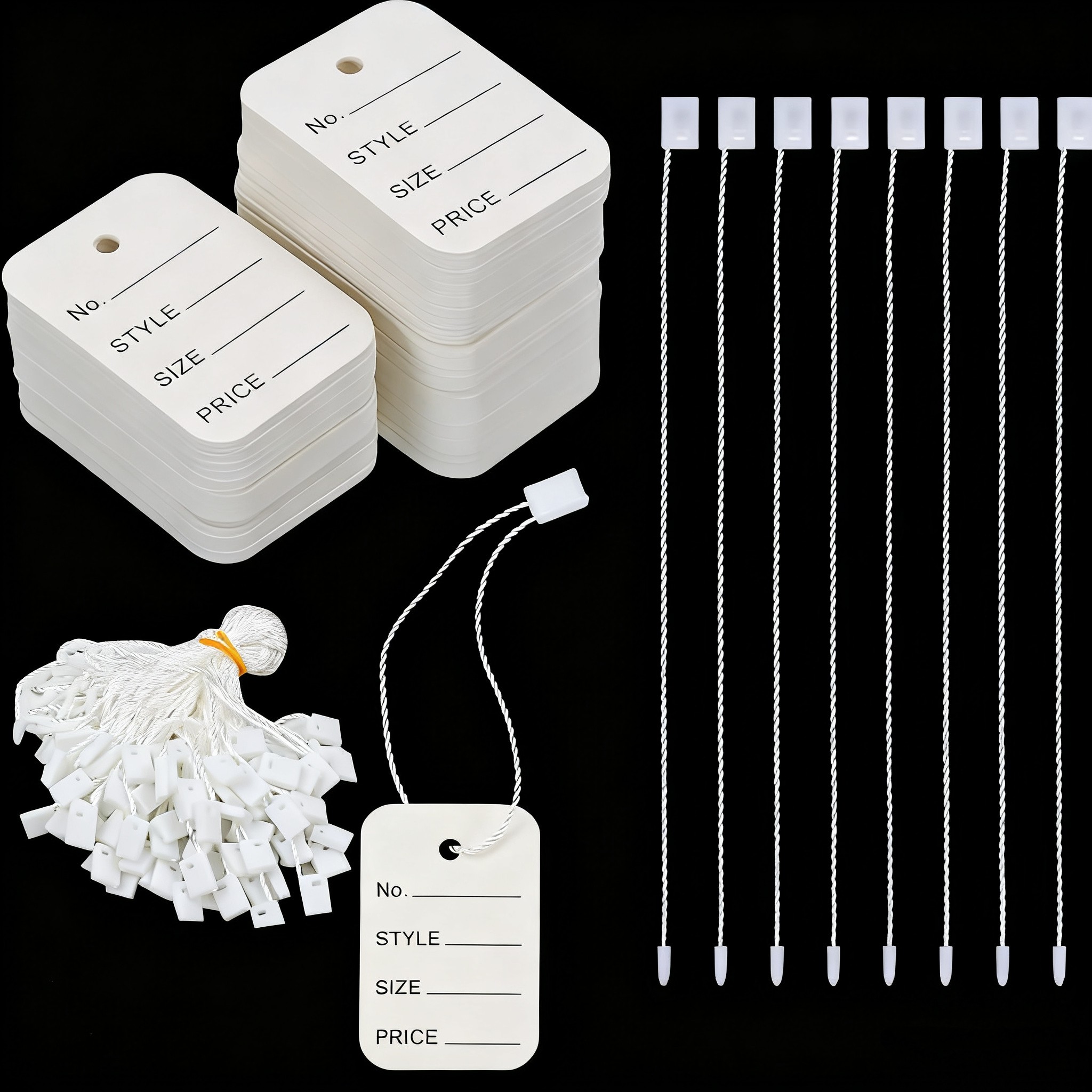 1000pcs 3.5*5cm跨境吊牌价格标签纸质服装鞋帽珠宝吊牌尺码便签