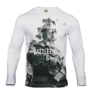 战地6 战地风雨6 BF6 T恤红色长袖短袖数码直喷印花衣服 薄打底衫