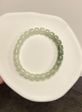 天然天山翠渐变手链桶珠手串