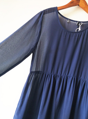 2024春夏新款欧美外贸潮牌原单 高品质雪纺宽松娃娃连衣裙