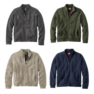 美国代购L.L.Bean男秋冬纯羊毛开衫毛衣LLBean羊毛衫外套TA500921