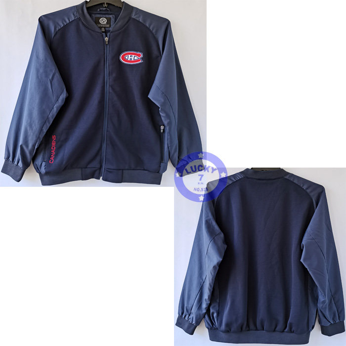 正品NHL加拿大人队春秋训练服拉链开衫拼接袖美式教练夹克卫衣L码