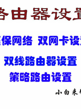 医保 政企网络设置内外网同时上双网卡设置策略路由设置多wan路由