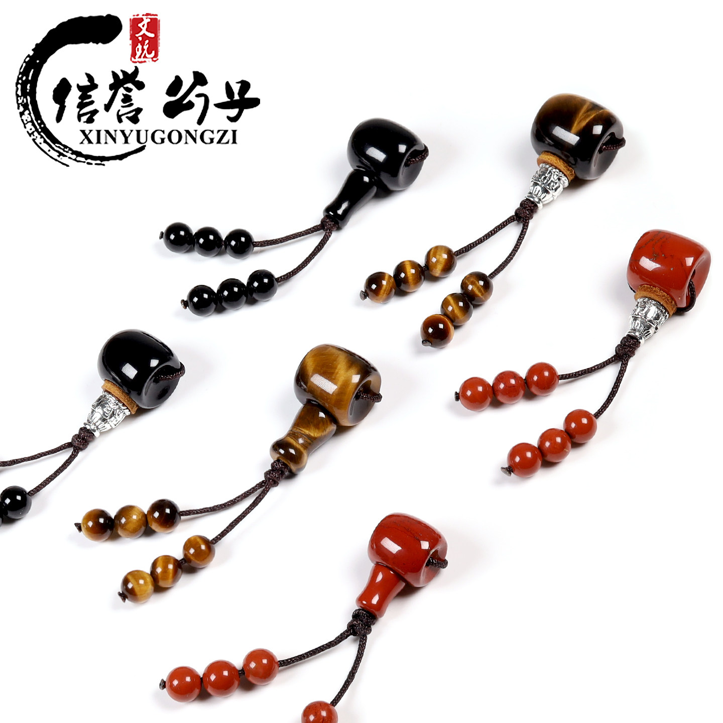 天然玛瑙玉髓三通佛头银佛塔星月菩提配饰套装手串手链桶珠搭配