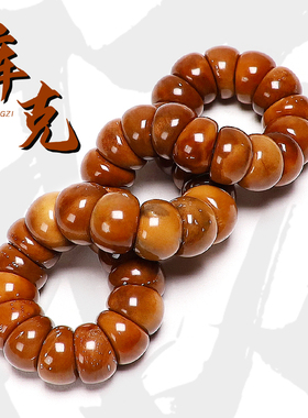 精品高抛库克斜切蒜瓣猪大肠单圈手串菩提佛珠文玩男女手链捻饰品