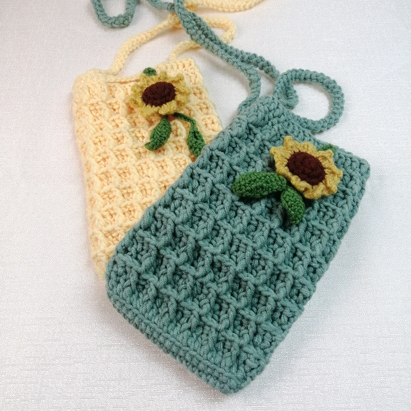 华夫格手机包斜挎包斜背包零钱包迷你小包包女包手工毛线钩织编织,箱包皮具/热销女包/男包,手机包,淘宝优惠券,粉丝福利购,淘宝优惠卷